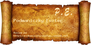 Podmaniczky Eszter névjegykártya